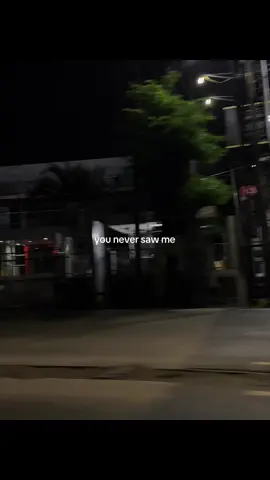 you never saw me.