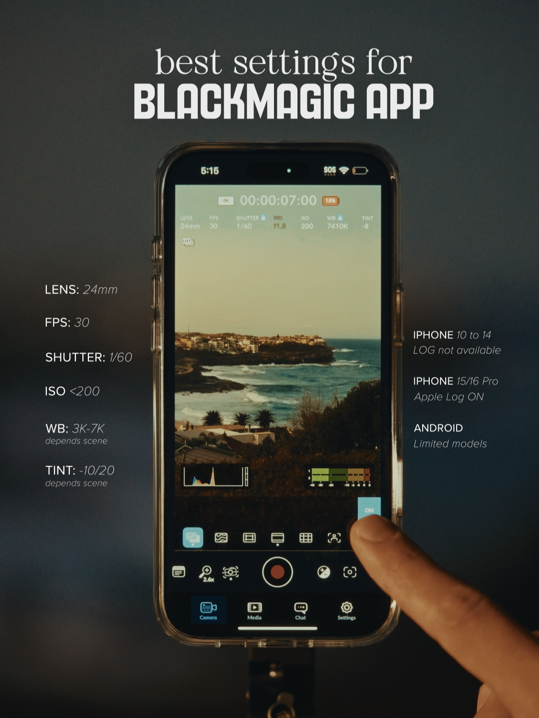 This FREE guide will change how you shoot with your iPhone. If you're using the Blackmagic Camera App and still filming on auto... You're missing out on cinematic potential. I’ve used these exact settings to shoot viral reels, brand content and short films — and I put it all in one guide. 🎁 Want it? Comment “BLACK” and I’ll send you the full PDF. Save this for later 📌 Follow @casaca.films for mobile filmmaking tips 🎥 #blackmagiccamera #iphonefilmmaking #mobilevideography #filmmakingtips #filmmakerlife #cinematicvideo #contentcreators #casacafilms #videoguide #blackmagicapp
