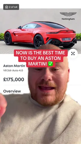 Now is the best time to buy an Aston Martin Vantage! ✅ #zacstudd #carsofticktok #cartips #astonmartin #astonmartinvantage 