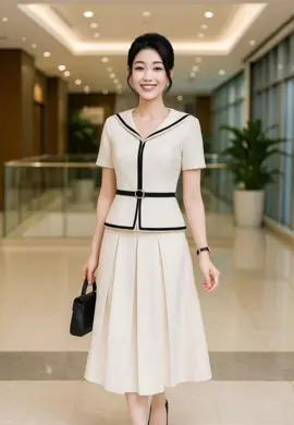 Áo peplum cổ thủy thủ sọc viền #trend #xuhướng #viral #thoitrang #thoitrangnu #model #xuhuongtiktok 