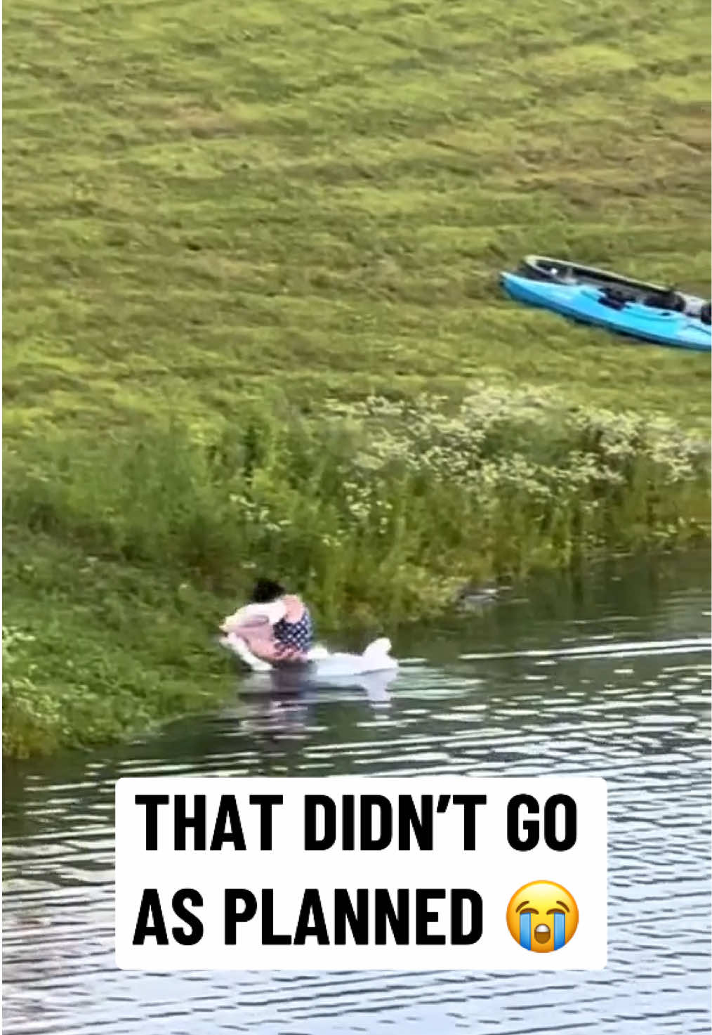 Nothing like a summer slip n slide 😂 (jmwisowaty1977/IG) #fails #waterslide #slipnslide #fail 