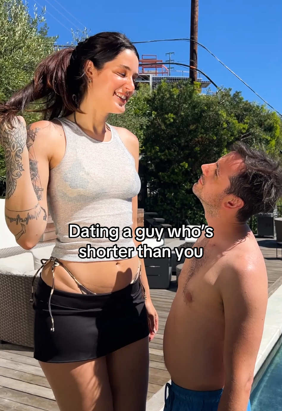 What would you call me? #tallgirl #shortking #funny #height #tallgirlproblems #tallvsshort #fyp #couple #LoveIsland #loveislandusa #huda #datingproblems #imamommy 