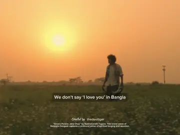 We don’t say ‘I love you’ in Bangla, We say.. “Amaro Porano Jaha Chay” by Rabindranath Tagore. This iconic piece of Rabindra Sangeet captures a profound sense of spiritual longing and devotion. Follow @thedesitiger for more. (Disclaimer: We don’t own any of these clips. We just edited this beautiful song to share it here) #thedesitiger #bangla #bangladesh #westbengal 