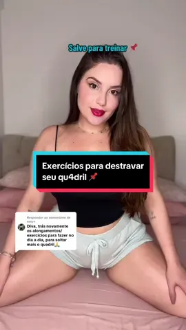 Respondendo a @emy𖦹 compartilhe esse conselho📌Esses exercícios são focados para a p3lve e vão auxiliar a destravar seu qu4dril ✍🏻 #movimento #tutorials #exercicios #poderfemenino #fyp #passoapasso 