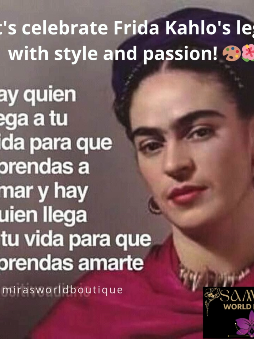 Let's celebrate Frida Kahlo's legacy with style and passion! 🎨🌺 This July 6th, in honor of the birthday of one of the most iconic women in art and culture, we invite you to discover our Frida Kahlo Collection at Samira's World Boutique. 👜 Unique handbags with her essence 👗 Handcrafted clothing inspired by her strength ✨ Vibrant accessories that reflect her free spirit Each piece is a tribute to her authenticity, her artistry, and her feminine power. Perfect for women who love to stand out with personality! 📍 Visit us at 4150 West Peoria Ave, Tlaquepaque Plaza, Suite #129, Phoenix, Arizona 85029 📦 We ship nationwide! 🔥 Special Edition – Available for a limited time 💬 Send us a message and we'll help you choose your favorite Live art, take Frida with you! 💖