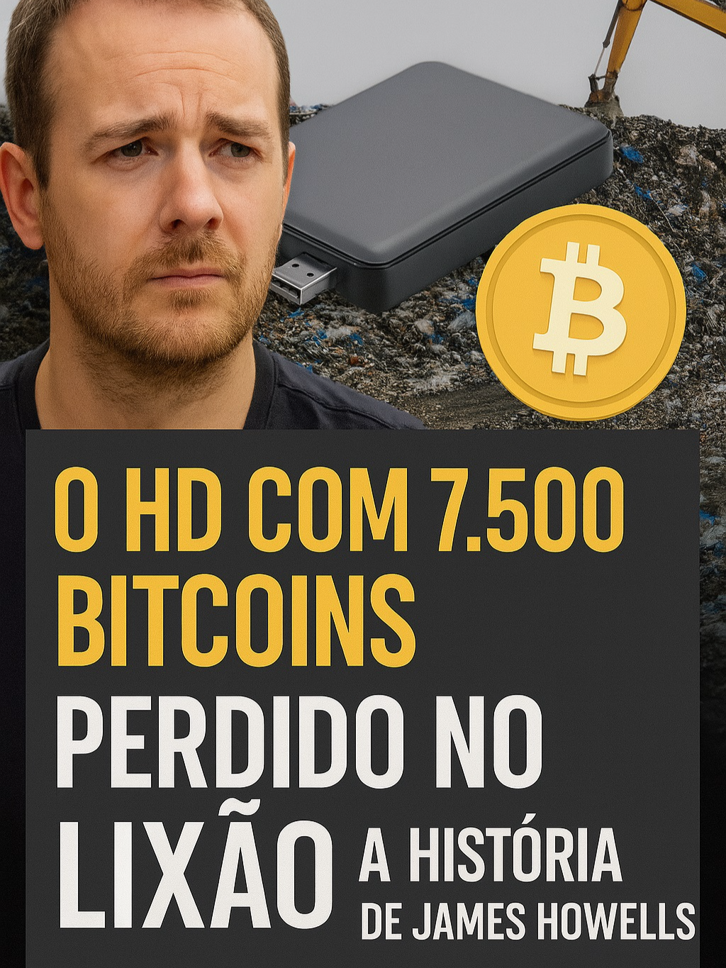 💥 Ele jogou fora um HD com 7.500 Bitcoins por engano! Mais de 1 bilhão de reais... no lixo. #Bitcoin #Criptomoeda #JamesHowells #CryptoNews #CuriosidadesCripto #CriptoBrasil #PerdeuBitcoin #HDperdido #MundoCripto #FYP