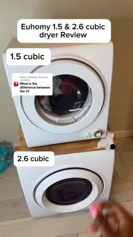 Replying to @Danielle Onorati I’ll give you a review of @Euhomy_US 1.5 cubic dryer & 2.6 cubic dryer. There running an amazing sale for their SuperBrand day so it’s the perfect time to get your Euhomy portable Dryer🥰 #Euhomy #dryer #euhomysuperbrandday #portable #clothing #dormlife #rvlife #giftideas #moneysaver #viral #TikTokShopCreatorPicks #fyp 
