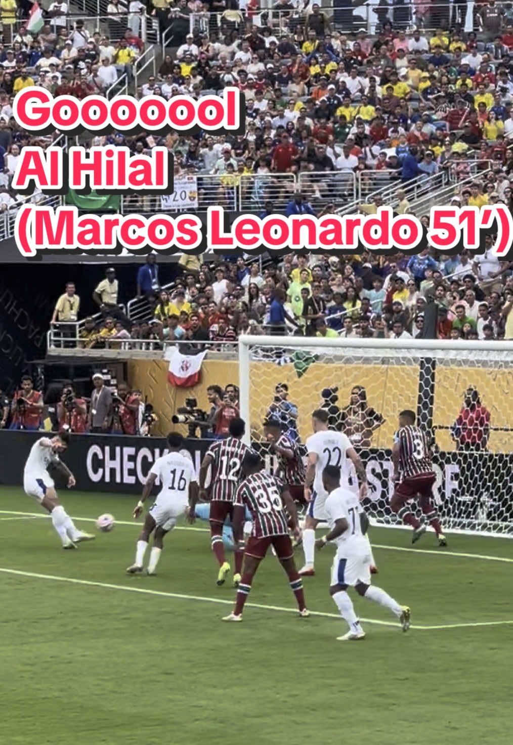 ⚽️ Equalizer for Al Hilal! Marcos Leonardo scores in the 51st minute to bring the Saudi side level against Fluminense in this intense FIFA Club World Cup quarterfinal in Orlando.           ⚽️ Empate do Al Hilal! Marcos Leonardo marca aos 51 minutos e deixa tudo igual contra o Fluminense neste jogo emocionante das quartas de final do Mundial de Clubes da FIFA em Orlando.        ️           هدف التعادل للهلال! ماركوس ليوناردو يسجل في الدقيقة 51 ليعيد المباراة إلى التعادل ضد فلومينينسي في ربع نهائي كأس العالم للأندية اليوم في أورلاندو.   #FIFAClubWorldCup #AlHilal #MarcosLeonardo #Goal #Equalizer #Fluminense #MundialdeClubes #الهلال #فلومينينسي #كرة_القدم #Futebol #CWC2025 #Quarterfinals #ClubWorldCup #هدف #Gol #Orlando