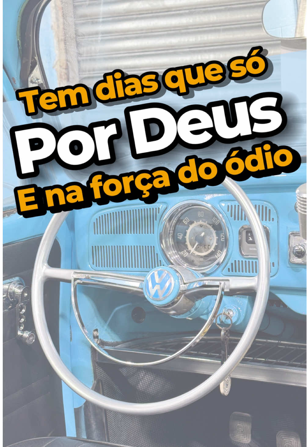 Ligou na força do odi@ Mas ligou 😅 . E aí, é sofrido também ? Escreve aí nos comentários  ➡️ Se você é da turma do carro “veio” já me segue @lobblueoficial  #fusca #volkswagen #fuscabrasil #carroantigo #vw #vwlove #aircooled