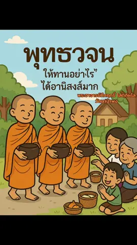 ให้ทานอย่างไรได้อนิสงส์มาก ได้บุญมาก#พระอาจารย์คึกฤทธิ์ #พุทธวจน 
