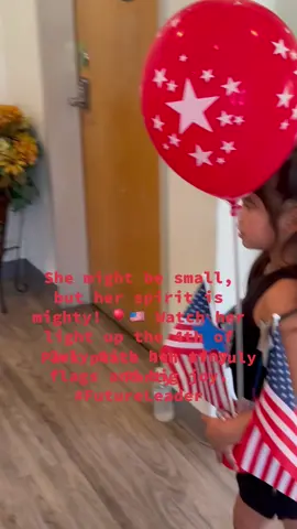 “Little Patriot, Big Heart ❤️🤍💙 At our 4th of July celebration for the seniors, this sweet 3-year-old stole the show — carrying red and blue balloons and proudly waving her tiny American flags. A moment of pure freedom, joy, and generations coming together. 🇺🇸✨ #AmericanPride #SmallButMighty #RedWhiteAndBlue #SeniorPartyVibes 