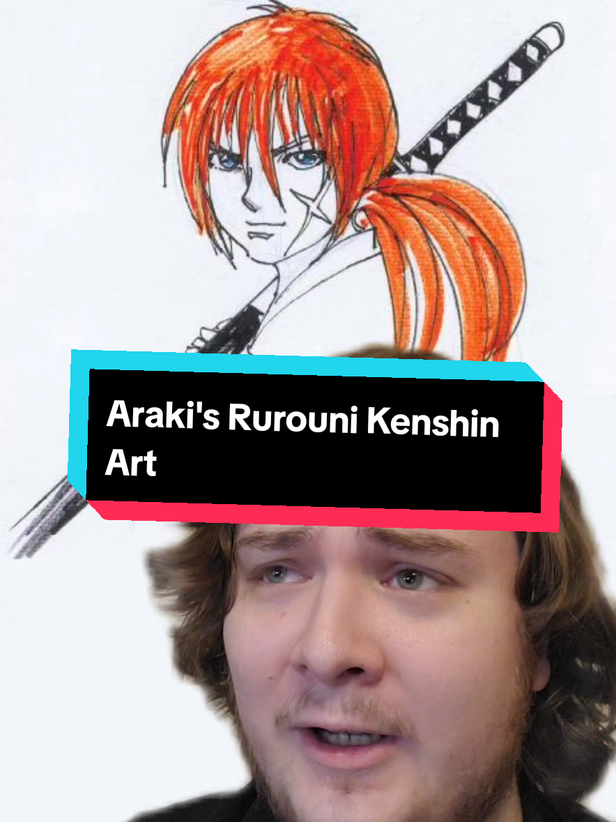 The Rurouni Kenshin tribute is gross, and Araki's drawing is the insult it deserves  #anime#weeb#animetiktok#weebtiktok#sword#manga#fantasy 