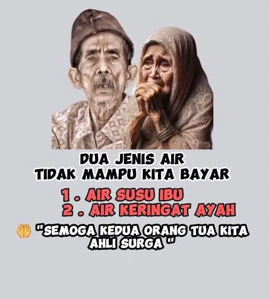 #Ayah dan ibu adalah dua sosok yg selalu harus kita jaga.. 