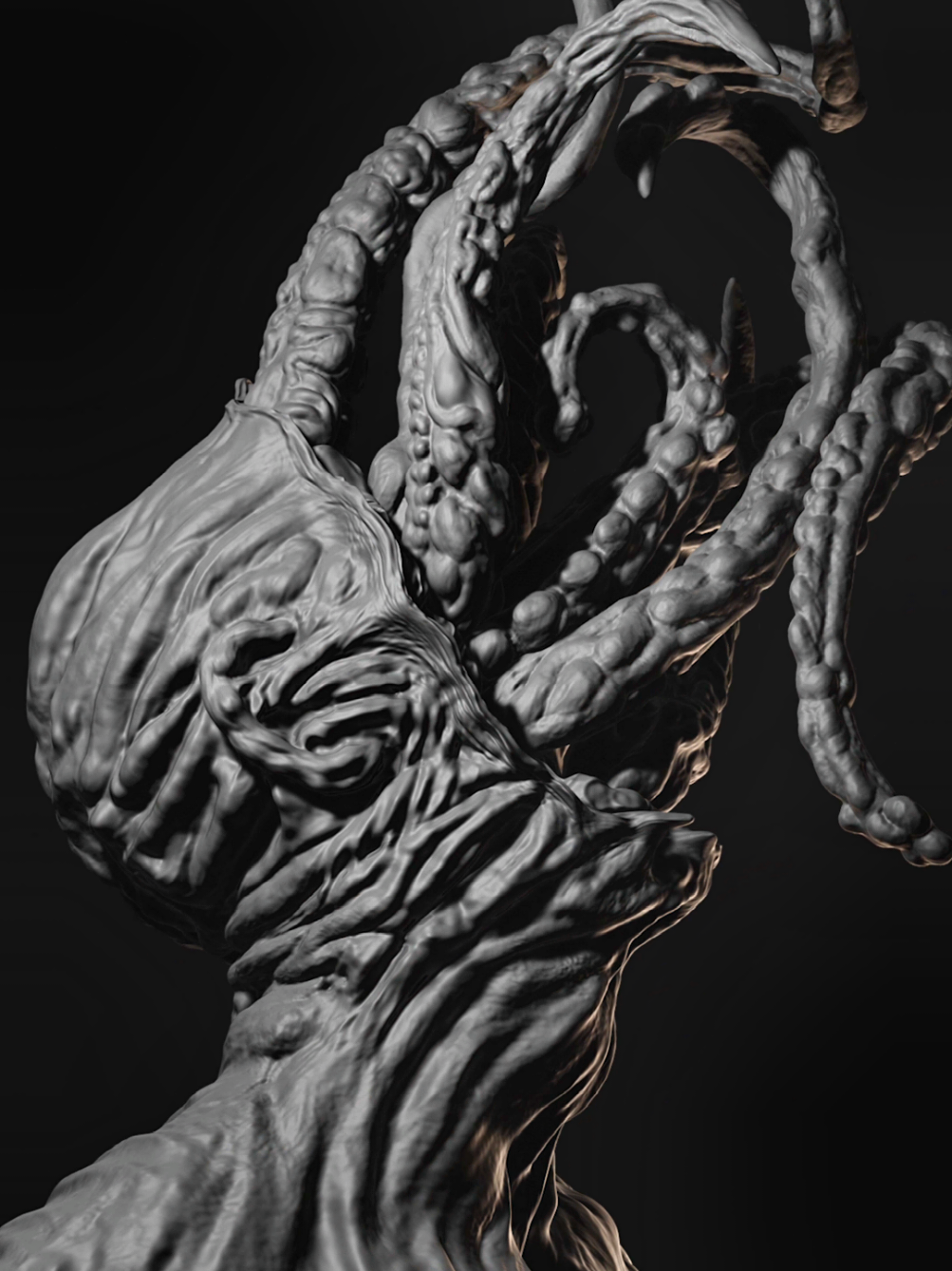let me know in the comments if you would like me to drop the stl file of this sculpture #stl #digitalsculpting #zbrush #3dprint #3dprinter 