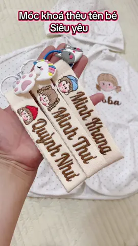 Moc khoa - Nametag thêu tên bé #mockhoatheuten #theutentheoyeucau #theuten 