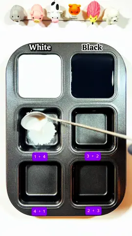 Color Guessing Challenge P9 White and Black get surprising colors #colormix #colomixing #asmr #colors #coloring #mixingcolors #Asmrart #painting 