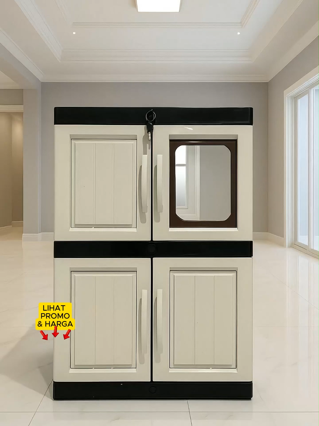 Lemari Plastik Susun 2 Mini Kaca Kunci Wood Galaxy Furniture##trending #lemaripastik #lemariplastikmurah #lemariplastik2susun #lemari plastik warna #lemariplastikkaca