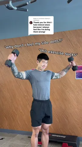 Replying to @Victorea Oakley do these right, you’ll feel it all on your side delts 💁‍♂️ #erickohthetrainer #helpfultrainer #Fitness #gym #workout #gymtips #exercisetips #lateralraises