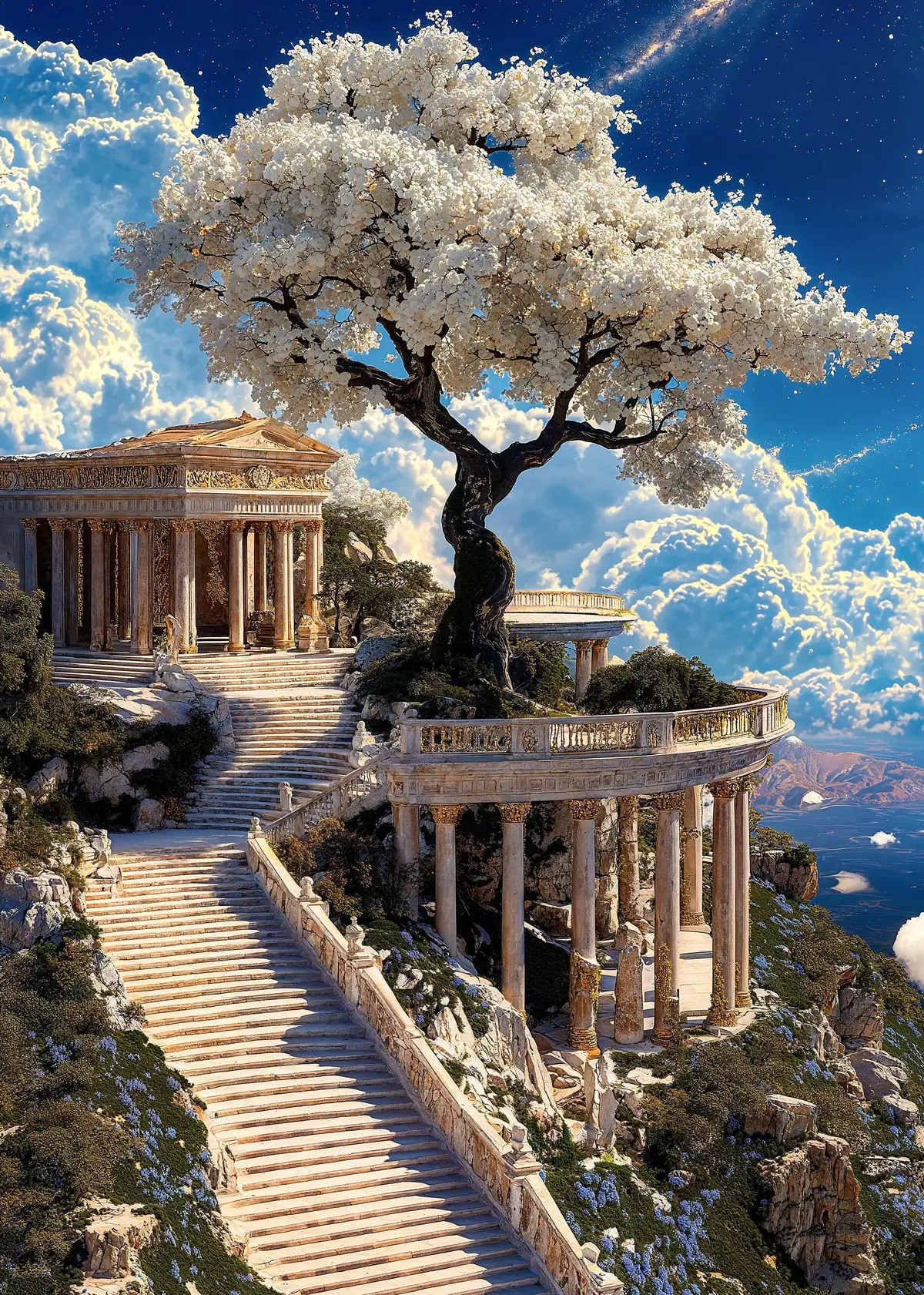 #fantasyart #aestheticplace #aiart #visualpoetry #dreamscape #surrealarchitecture #foryou #midjourneyart #digitalparadise #temple #breeze #breezechai #viral #wallpaper 