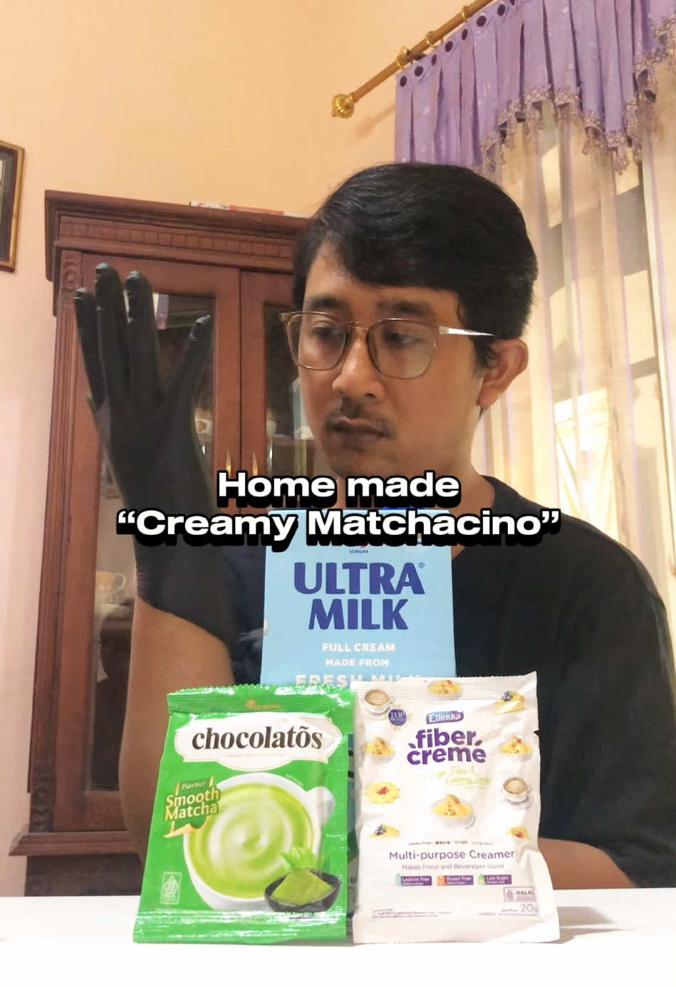 Creamy Matchacino ala Rumahan 🤯😮‍💨🙇🏻👀 #Chocolatos #Matcha #Matchacino #Garudafood #Ultramilk #FiberCreme #MinumanKekinian #Homemade 