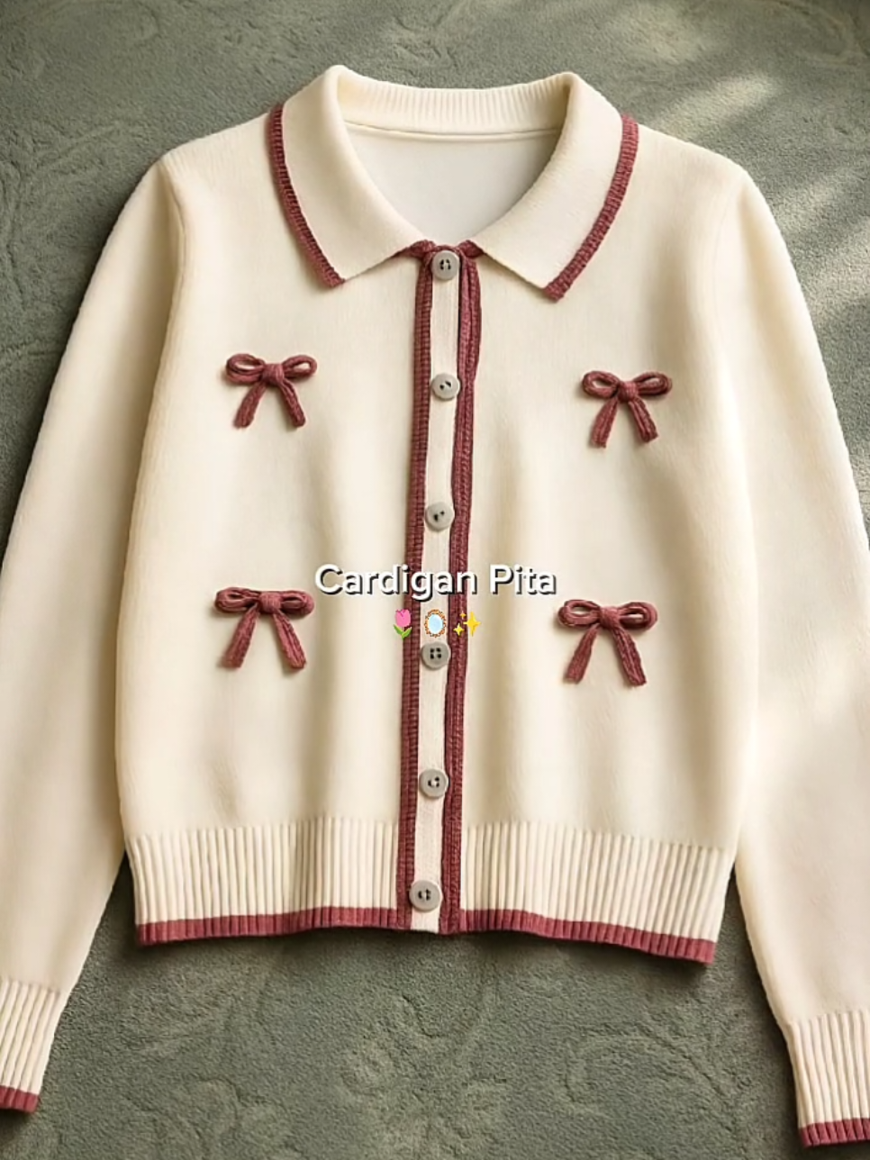 Cardigan Polos Pita Coquette #cardiganrajut #cardiganmurah #cardiganoutfit #outfitwanita 