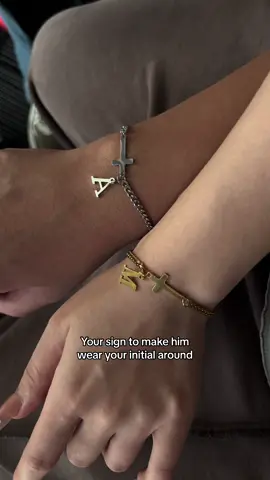 It’s so cute ++#initial #initials #gift #accessories #bracelet #crucifix #loveyou 