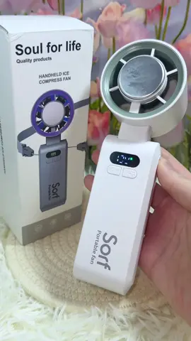 Sorf A10 พัดลมพกพา Portable Fan พัดลมประคบเย็น พับได้ มีหน้าจอ ปรับได้ 199ระดับ ลมแรง เสียงเงียบ 4000mAh สามารถคล้องคอได้ ##sorf##พัดลม##พัดลมพกพา