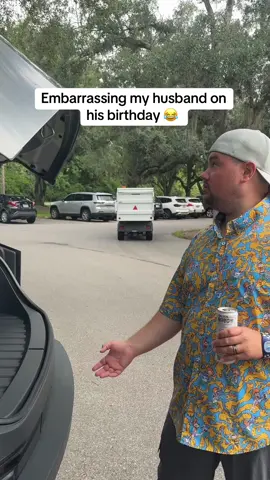 Happy 34th birthday to my amazing husband! Guess I will be blowing out his candle this year 😂 #couplecomedy #marriagehumor 