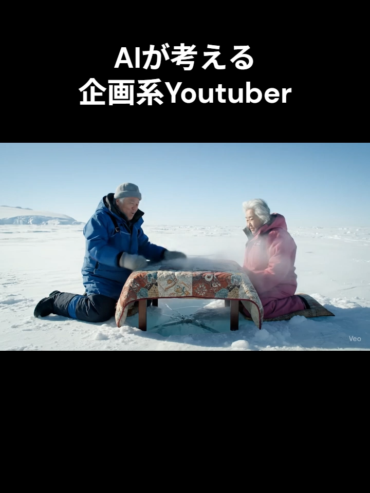 AIが考える企画系Youtuber #ai #南極 #企画系youtuber #シニア #高齢者 #こたつ