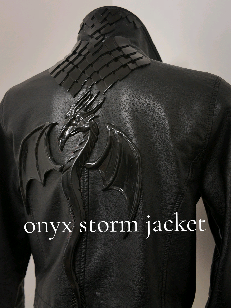 customizing my wife's leather jacket from the onyx storm cover art made with all products from @poly@Poly-Props Ltd  #onyxstorm #onycstormfourthwing #fourthwing#bookstragram#BookTok #books#theempyreanseries#rebeccayarros#violetsorrengail #zayden #jackbarlowe#dragons#dragonriders#basgiath 