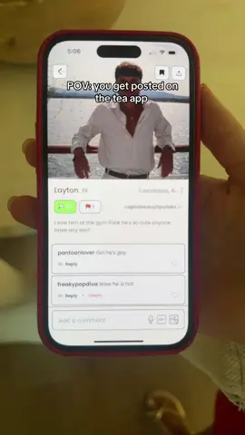 If you don’t know what the tea app is look it up. I have like 39 green flags and 8 comments as a gay man. My favorite comment is: he gay. #tea #teaapp #thetea #theteaapp #gay #gaytiktok #mlm #gayboy #bruh 