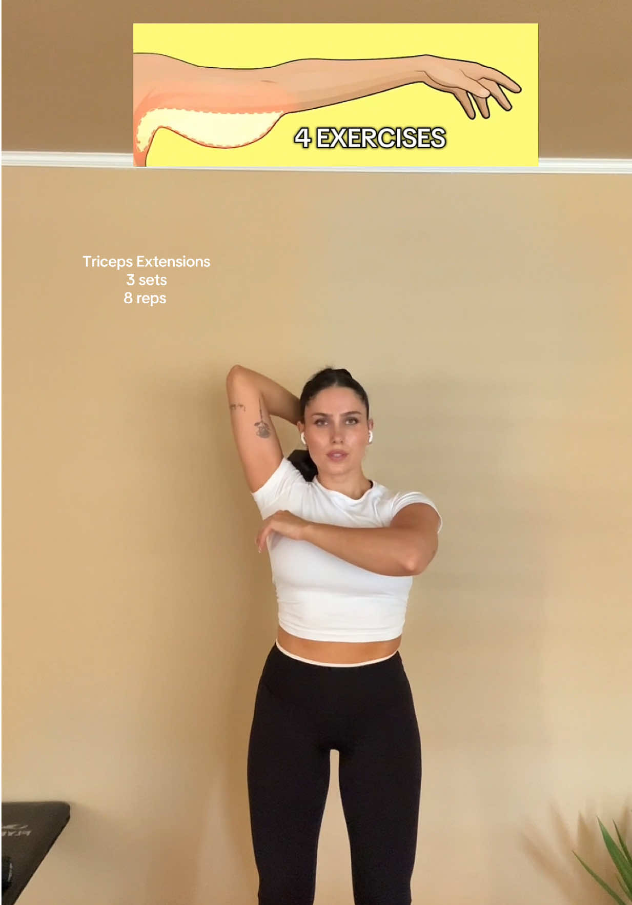 Tone & Slim your arms with dumbbells only 💪🏼 4 exercises 🔥  #upperbody #arms #dumbbellworkout #workout #gymgirl #fypシ 