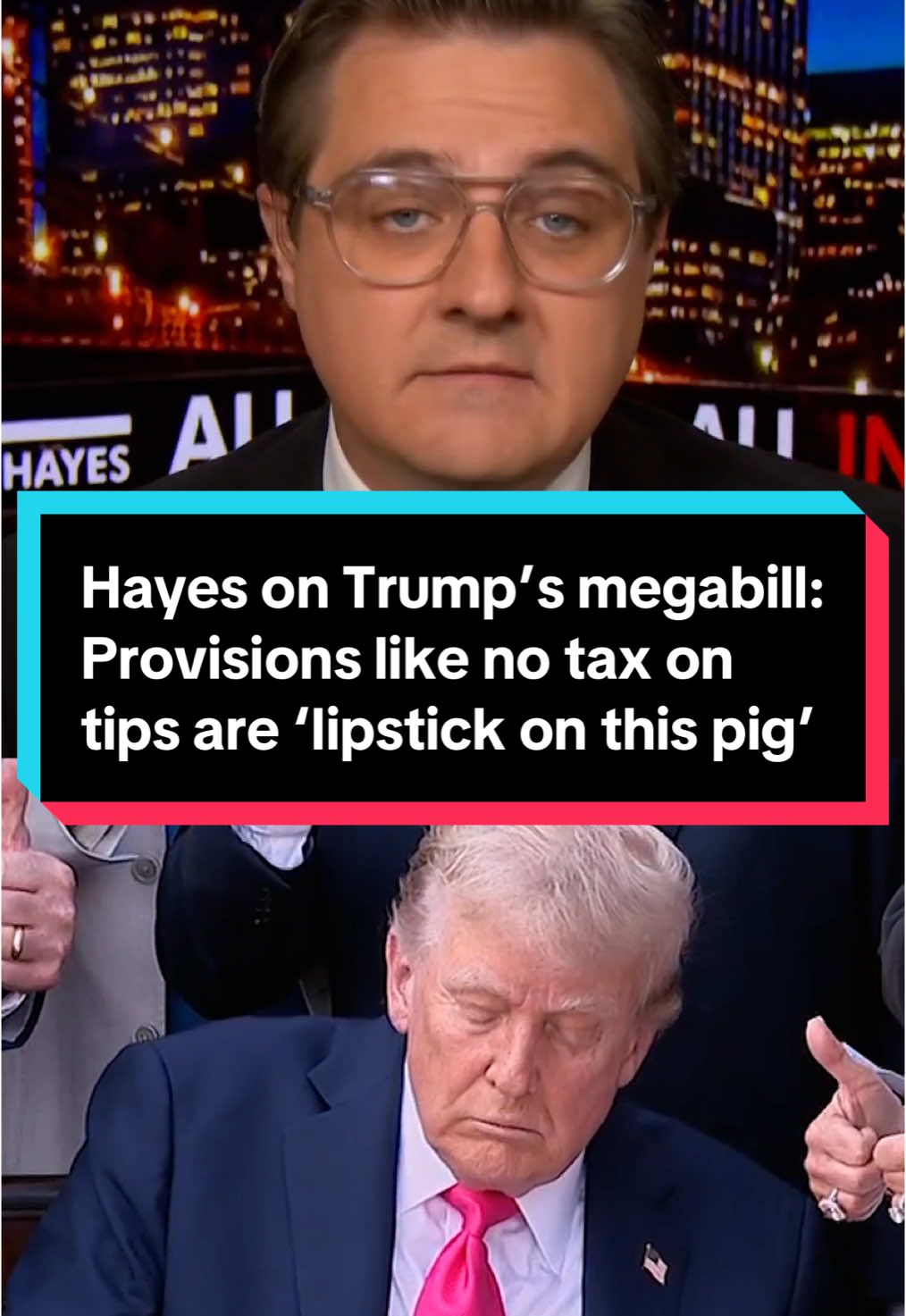Chris Hayes says that the relatively populist provisions in President Trump's megabill, like 