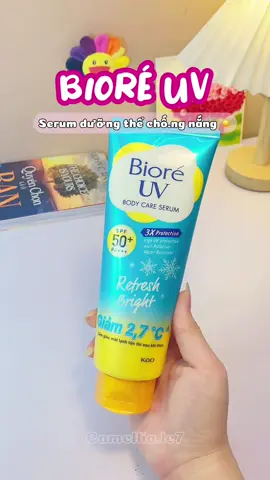 Em này là sự kết hợp xị.n xò giữa chố.ng nắng và skincare nè mấy ní🌸💧#biore #bioreuv #serumchongnang #chamda #duongdabody #lamdep #duongda #camelliale7 