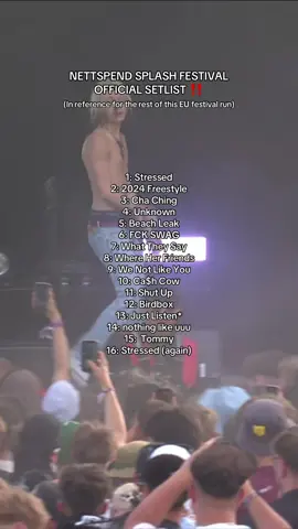 NETTSPEND SPLASH FESTIVAL SETLIST #nettspend #splashfestival #fyp 