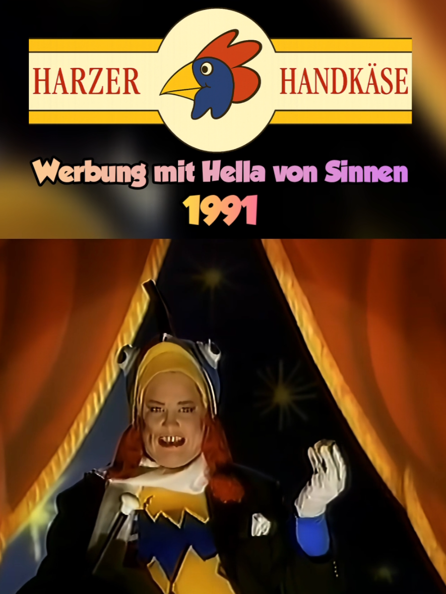 Hella und der Harzer 🧀 #hellavonsinnen #reklame  #retro #altewerbung #90er                      