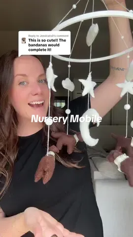 Replying to @Jessicats0 It really did complete it! #nurserydecor #diynursery #babyboy #diymom #ftm #firsttimemom #pregnancy #pregnant #pregnantsummer #boynursery #octoberbaby #pregnantlife #momtok #momtiktok #DIY #nurserymobile #mobile #baby 