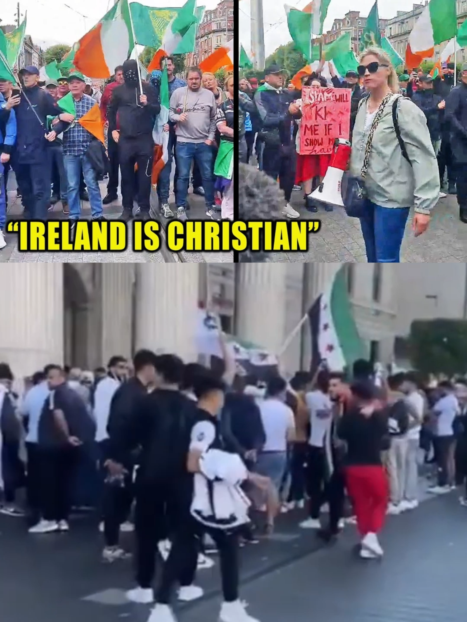 Irish Nationalists BLOCK Islamic Parade in Dublin.