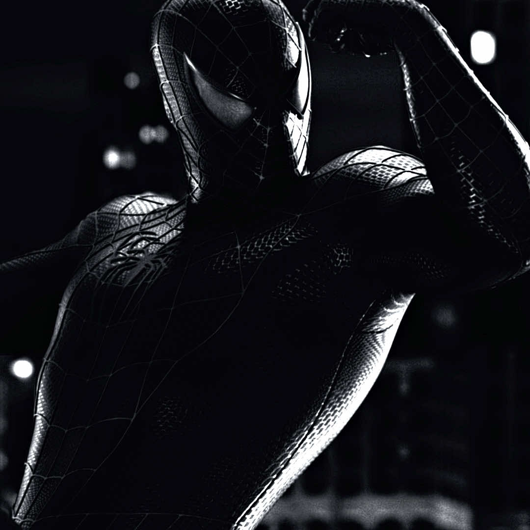 Blacked out spidey. #spiderman3 #spiderman #spidermanedit #symbiotespiderman #peterparker #tobeymaguire #tobeymaguirespiderman #aestheticedits #aeedit #edit #fyp 