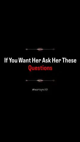Read Here ⬇️ IF YOU WANT HER ASK HER THESE QUESTIONS 1. What are your biggest dreams and aspirations in life? Shows interest in her long-term goals. 2. What makes you feel most loved and appreciated? Helps you understand her love language. 3. What do you see as the most important aspect of a lasting relationship?. Opens a discussion about relationship expectations. 4. What's something you've always wanted to do but haven't had the chance to?. Uncovers her hidden desires or passions. 5. What's your happiest memory from childhood? Gives insight into her past and what shaped her. 6. How do you handle stress or tough times? Helps you support her during difficult moments. 7. What's your idea of the perfect day?. Reveals her preferences for relaxation and fun. 8. How do you feel most supported by a partner? Allows you to be there for her in meaningful ways. 9. What's a small thing that makes your day instantly better? Helps you know how to cheer her up. 10. What's one thing you're proud of that people might not know about? Encourages her to share personal accomplishments. 11. What's your favorite way to spend quality time together? Ensures you're giving her the kind of attention she enjoys. 12. What's one lesson life has taught you so far? Lets you understand her worldview. 13. How do you envision your future in terms of family and career? Aligns your visions of the future. 14. What's a relationship red flag for you?. Helps both of you avoid potential issues. 15. What makes you feel truly understood in a relationship? Encourages deeper emotional connection. 16. What's your favorite way to relax after a long day? Allows you to pamper her in a way that matters. 17. If you could live anywhere in the world, where would it be and why? Opens up conversations about future possibilities 💬 Bro just learned how to flirt💞, date👩‍❤️‍💋‍👨, AND smash🥵💦... all in one book.” You won’t believe how many women are actually down for no-strings fun — if you do it right. Get the playbook. 