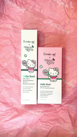 @the crème shop omg 🥹😻 my new fav spf 🎀 #tcspartner #hellokittyhellosunscreen #sunscreen #hellokitty #hk #thecremeshop #girly #unboxing #hellokittylover #sanriogirl #tennis 
