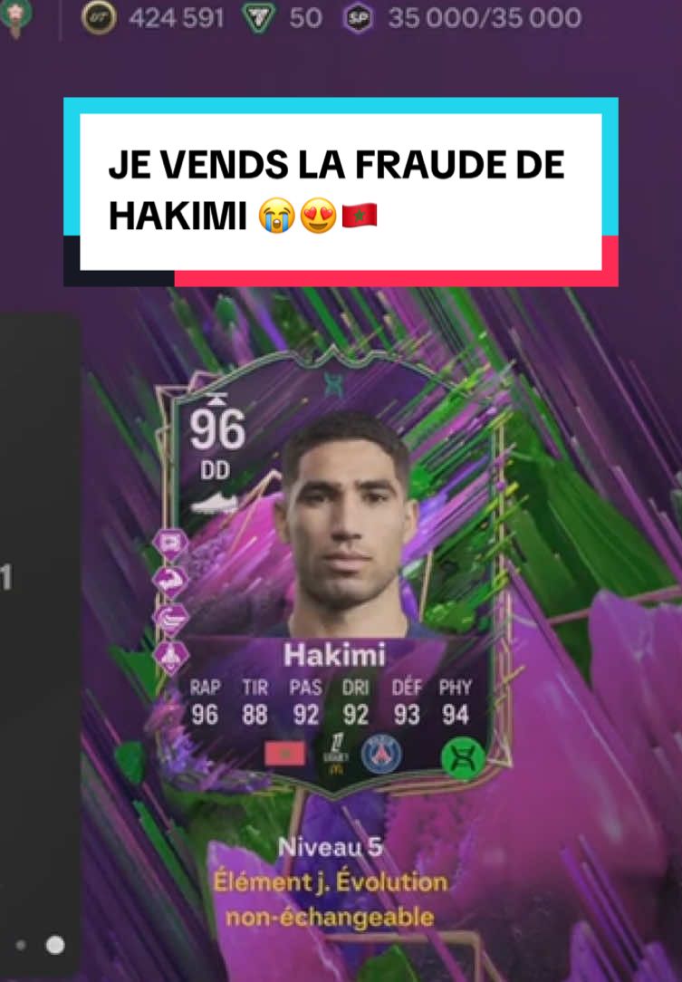 JE VENDS LA FRAUDE DE HAKIMI 😭😍🇲🇦#fyp #pourtoii #brasi #hakimiballondor2025 #eafc25 #ultimateteam #morocco #maroc 