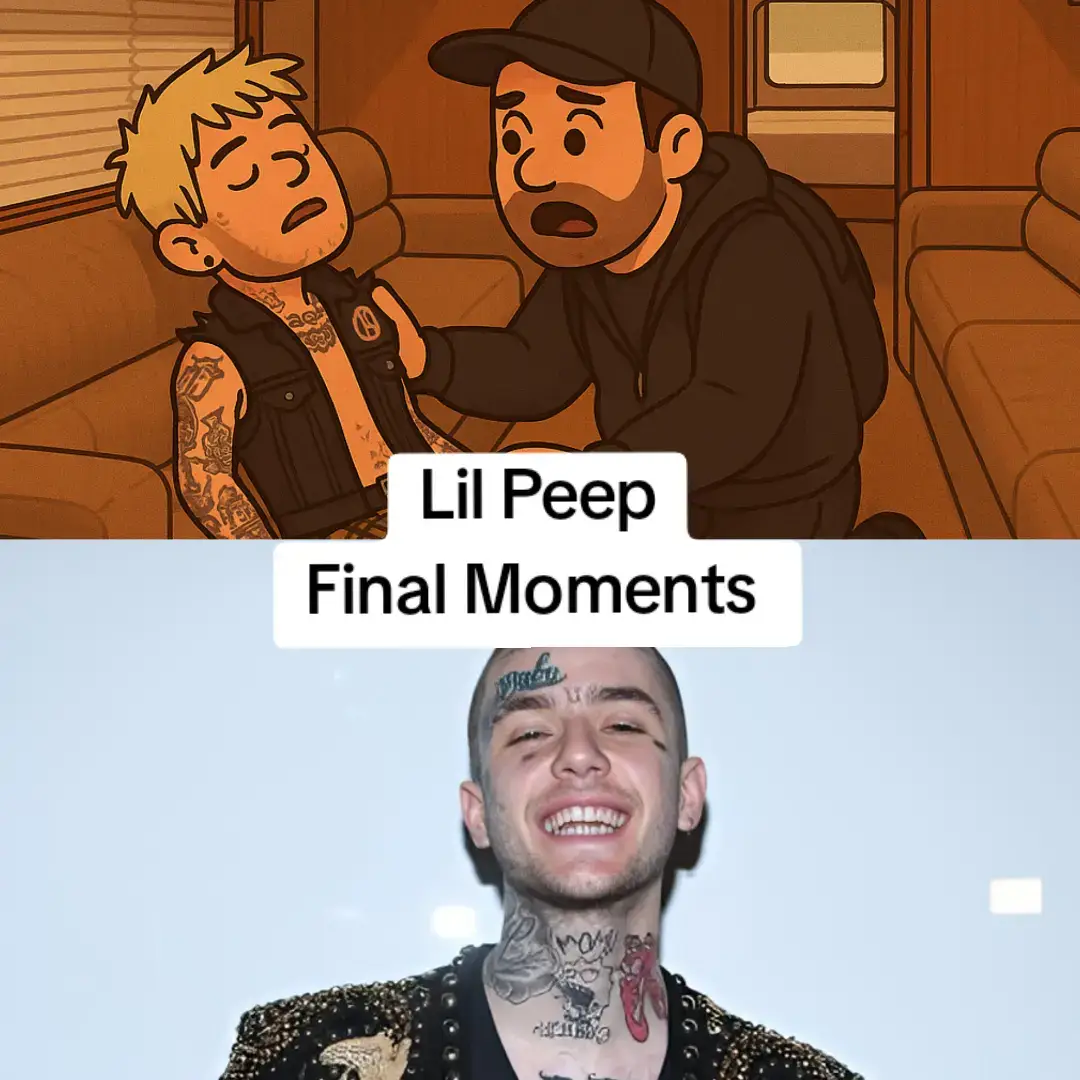 On November 15, 2017, Lil Peep was in Tucson, Arizona, preparing for a scheduled performance on his Come Over When You’re Sober tour. That afternoon, he was resting inside his tour bus outside the venue. Throughout the day, he posted on Instagram, sharing videos of himself taking what appeared to be pills and claiming he had taken six Xanax. Friends and crew members said he seemed tired but in good spirits, even joking around before lying down for a nap. Around 5:45 PM, his team tried to wake him but assumed he was just sleeping heavily. It wasn’t until around 8:45 PM that a friend checked again and realized he was unresponsive. Emergency services were called, but Peep was pronounced dead on the scene. He was only 21 years old. The medical examiner later confirmed his death was caused by an accidental overdose of fentanyl and alprazolam (Xanax). The pills he took were believed to be counterfeit and laced with fentanyl. This was a very sensitive topic that required a lot of research. The female fan who was with Peep at the bus died back in 2019 so RIP Mariah Bons. Sorry I haven't uploaded for so long. Apparently, ChatGPT updated it's copyright policy. So when I went to generate these scenes, it kept blocking its generations. So I had to try workarounds around the policies. That's why I took so long. Thank you all for viewing the last uploads and getting them all to 100K views. This upload was requested by many people since April and I thank you all for waiting even though it's been this long since I uploaded it. As for the requests, I see it in comments and I'll  try to make them for y'all. Even though it might take weeks. Thank you all and RIP Lil Peep 🕊️ #lilpeep #lilpeepedit #peep #lilpeep4ever #lilpeepforever #riplilpeep #lilpeeplove  #rapper #story #storytime #drugabuse #drugawareness #rip #legend #tribute #fypppppppppppppp #fyppp #virał 