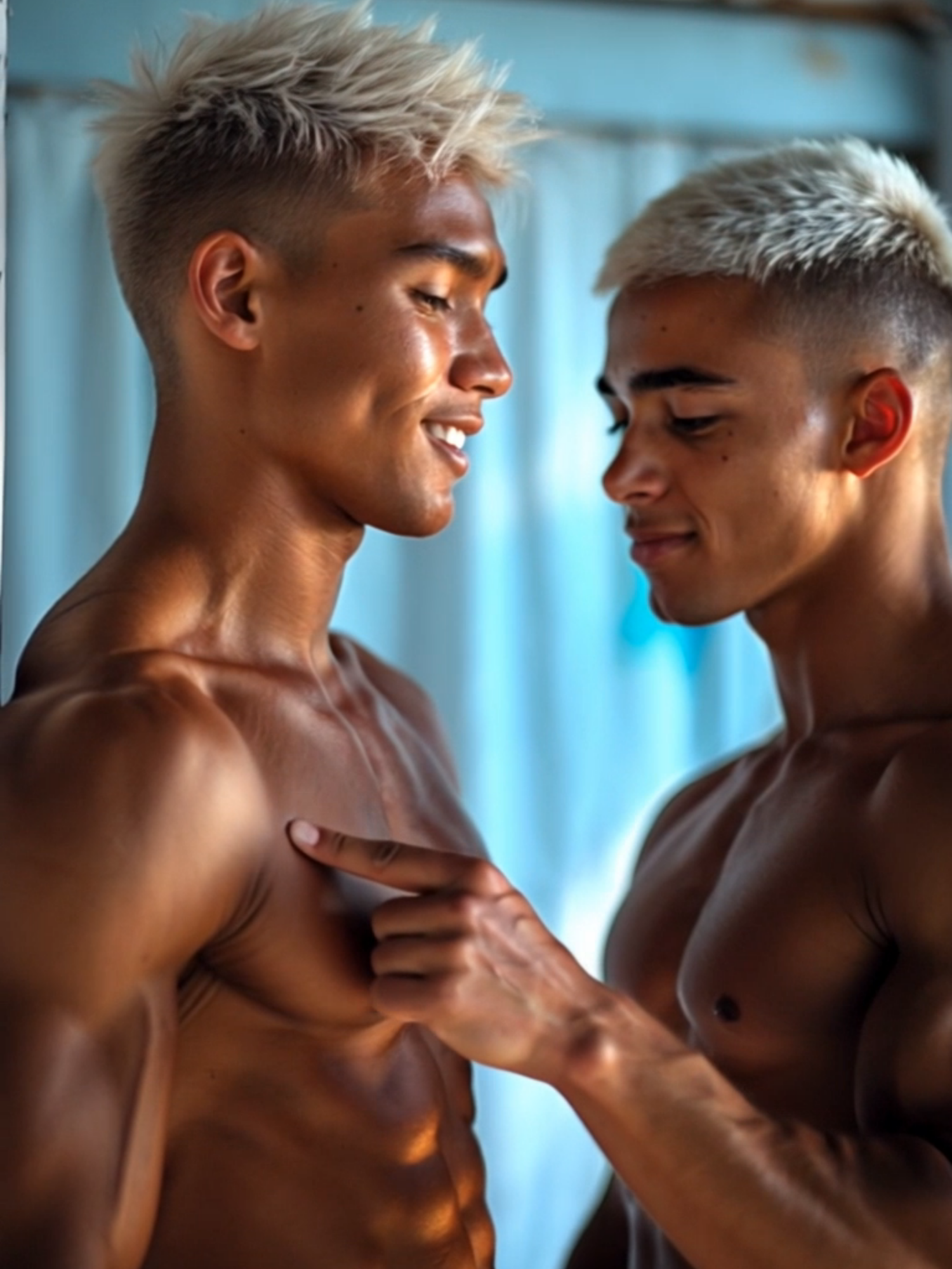 BIG BOYS SHOWING OFF#bicepsflex #6packchallenge #amazingbody #calisthenicsworkout #shredded #gymmotivation