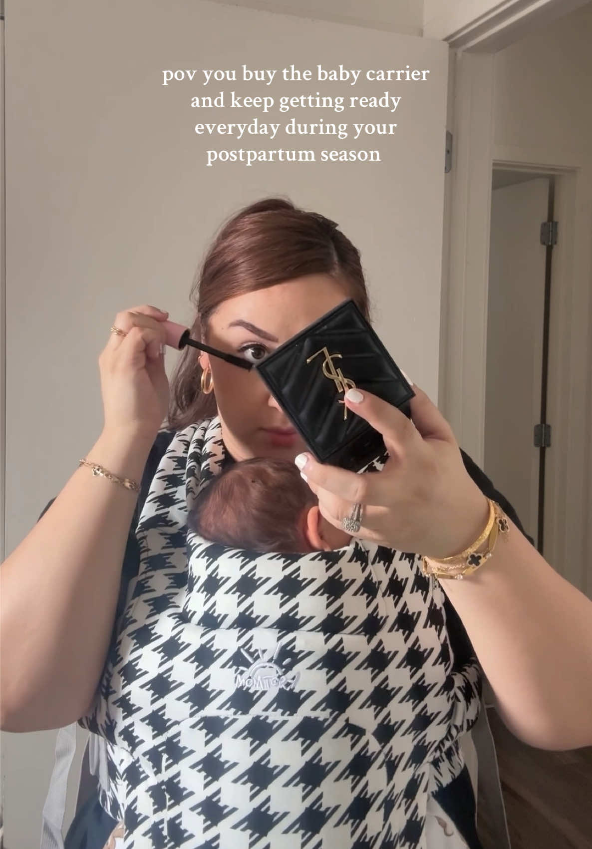 pov you buy the baby carrier and keep getting ready everyday during your postpartum season 🧸🫶🏻 #tiktokshop #tiktokshopfinds 