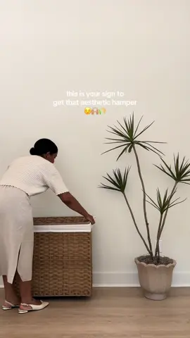 Switching to the aesthetic hamper was the best decision I ever made 🙌🏽😌 Linked in my amazon storefront!  Jesus said unto her, I am the resurrection, and the life: he that believeth in me, though he were dead, yet shall he live: And whosoever liveth and believeth in me shall never die. Believest thou this? John 11:25-26. #amazonhome #amazonfinds #homedecor