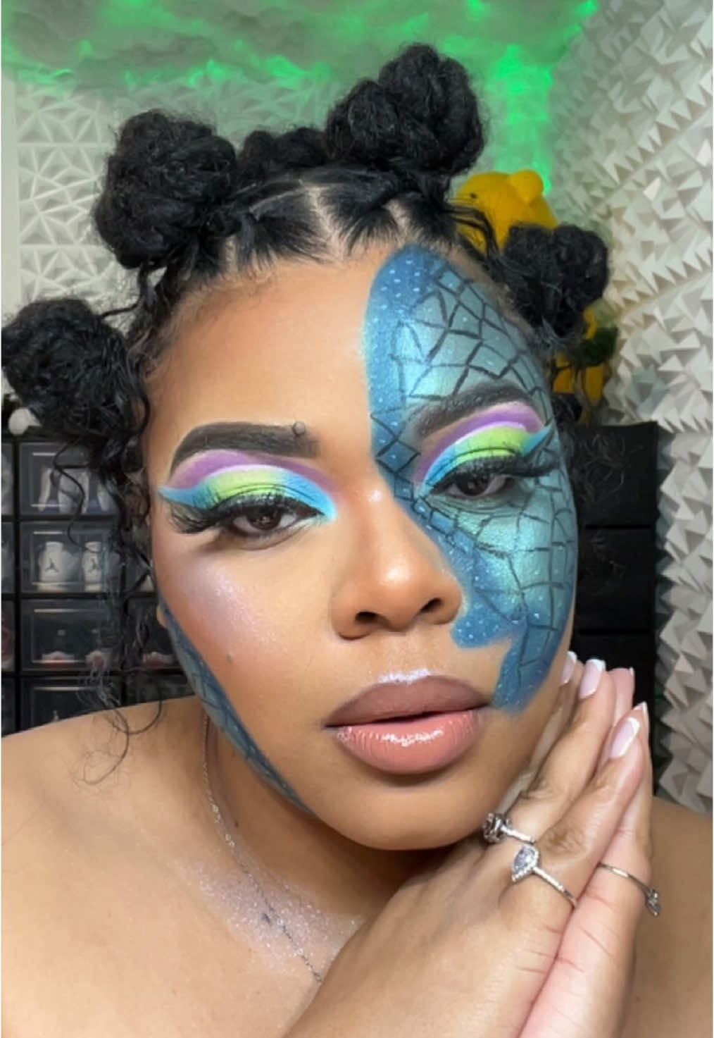 @SAJ COSMETIC use code lovely @PIMBY @Duckie Cosmetics use code Nikki @SpikedBeauty_ use code baddie chocolate or Desnoel @ONE SIZE BEAUTY @Respect The Crown use code lovely #makeup #makeuptransition #transition 