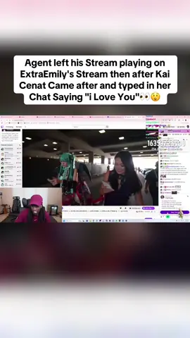 Agent left his Stream playing on ExtraEmily's Stream then after Kai Cenat Came after and typed in her Chat Saying 