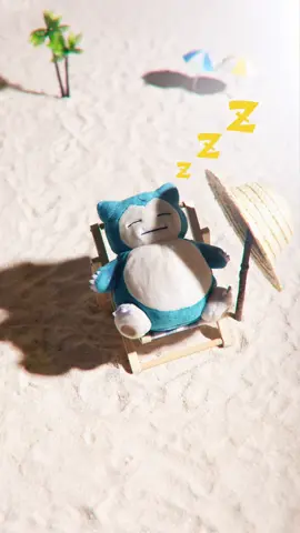 どんな状況でも寝ます😴💤 It won't bother Snorlax's relax😴💤 #カビゴン #ポケモン #ポケットモンスター #ポケモンスリープ #海 #ビーチ #夏 #Snorlax #Pokemon #Pokémon #PokemonSleep #PokémonSleep #sea #beach #Summer