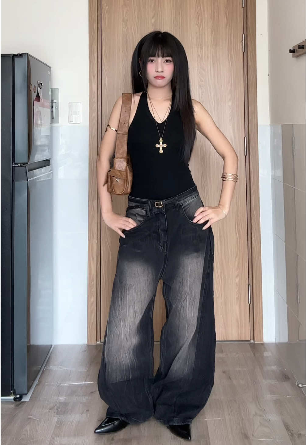 Chân tăm, chân vòng kiềng nên tham khảo thử em quần này nì mấy bà ơii #OOTD #viral #2chijbell @Haven Studio 